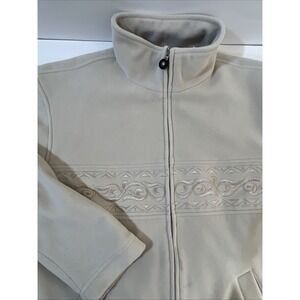 Dressbarn Fleece Jacket Women Full Zip Size M, Medium Mock Lined